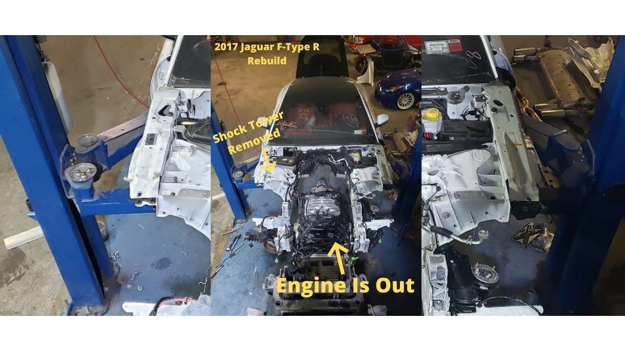 Engine is OUT..2017 Jaguar F-Type R Rebuild Part 4..