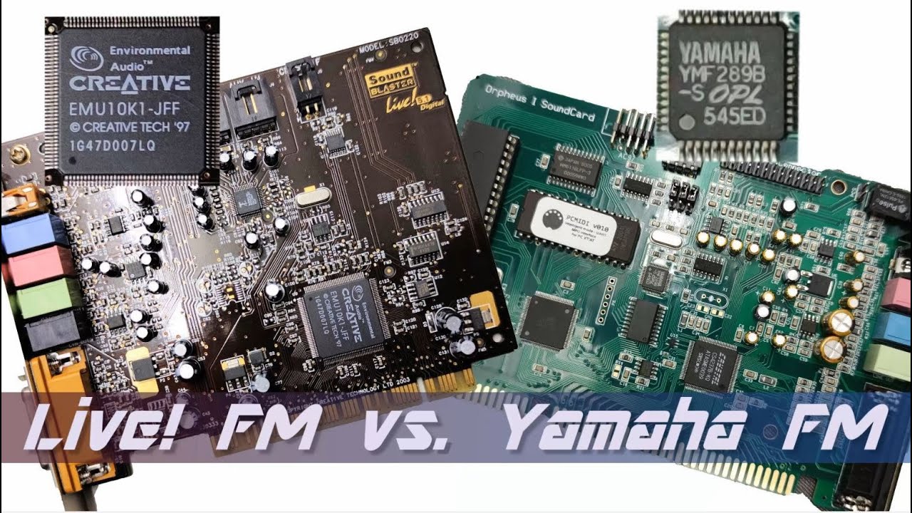 Soundblaster Live! FM-emulation vs. Yamaha YMF289B OPL3 FM (OPL2 mode) (Orpheus Soundcard)