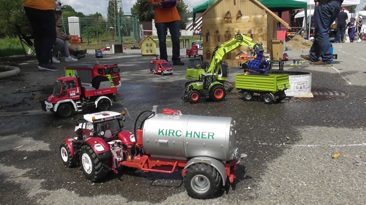 150 Jahre Freiwillige Feuerwehr Rümmingen, die IG Modellfeuerwehr CH wahr dabei. Brand Biogas Anlage
