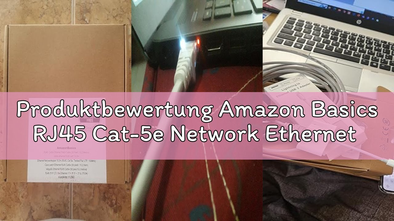 Produktbewertung Amazon Basics RJ45 Cat-5e Network Ethernet Cable - 50 feet (15.2 meters), Gray