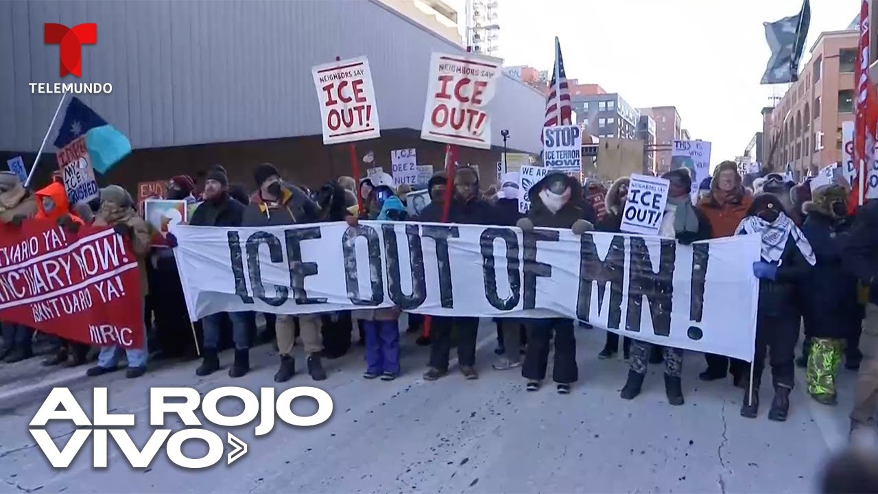 Miles marchan en Minneapolis contra el despliegue de agentes del ICE en la ciudad | Al Rojo Vivo