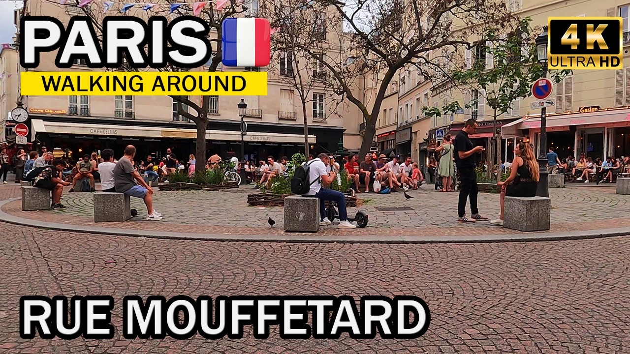Walking in Paris – 5e arrondissement – Rue Mouffetard [4K]