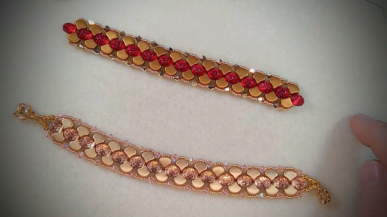 Oval Cabochon and Ginko Bracelet