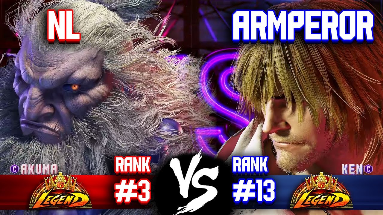 SF6 ▰ NL (#3 Rank Akuma) vs ARMPEROR (#13 Rank Ken) ▰ High Level Gameplay