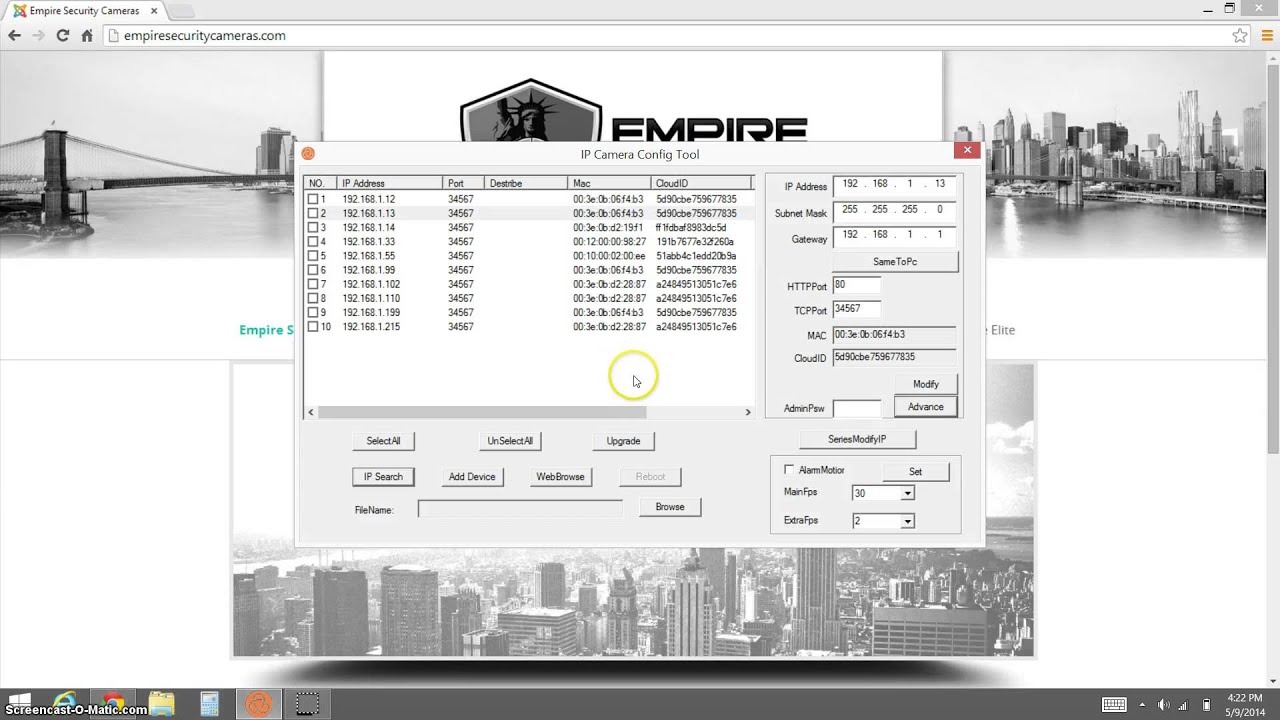 New IP Camera Config Tool
