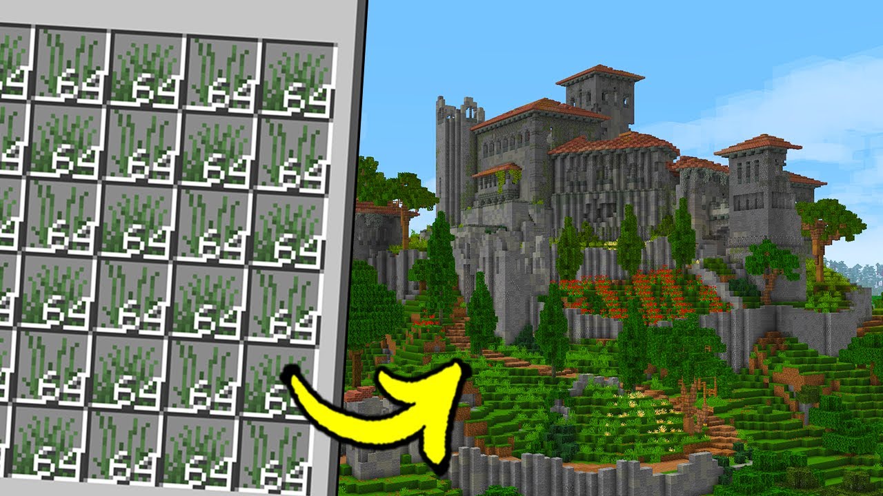 Я построил целый замок, чтобы выращивать траву в Minecraft