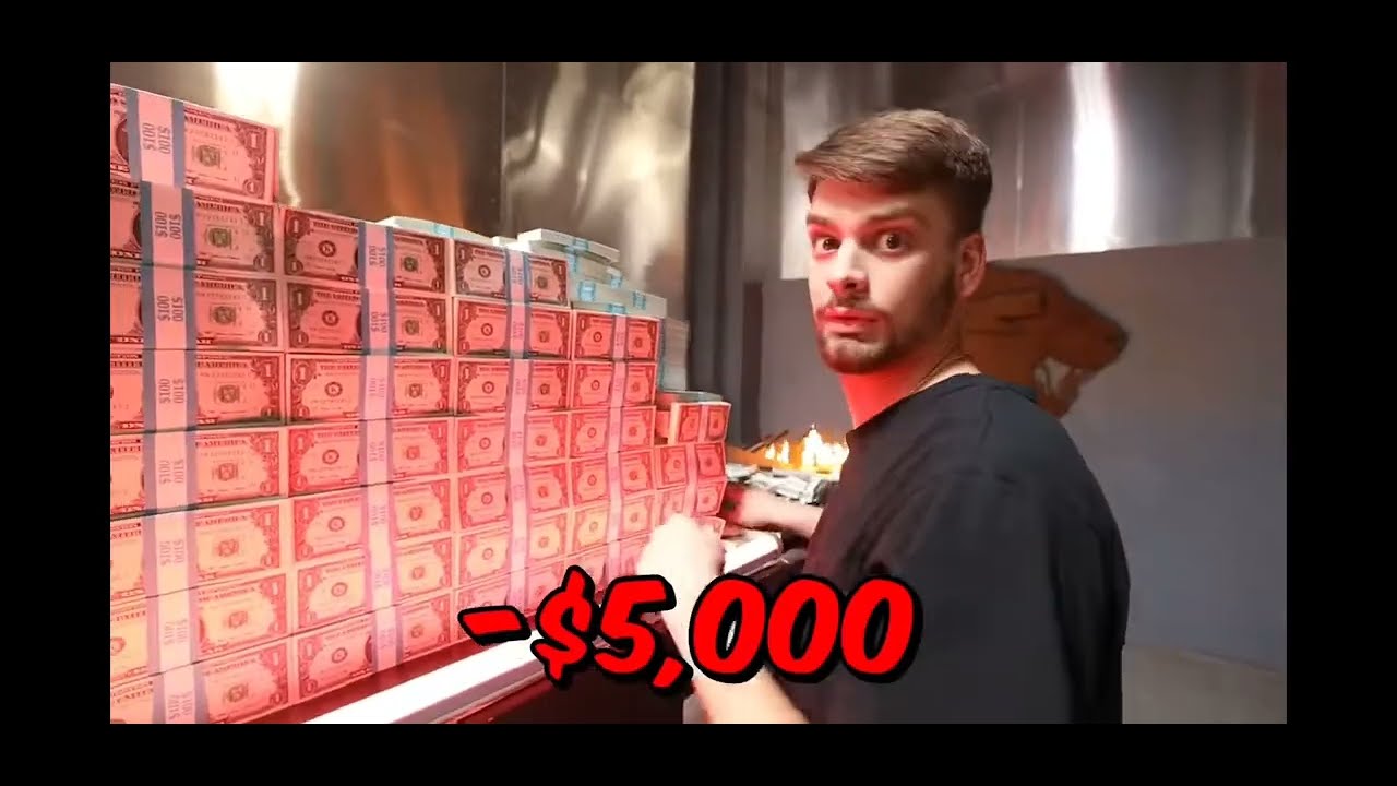 Chandler casually burns money in mr beast challenge 