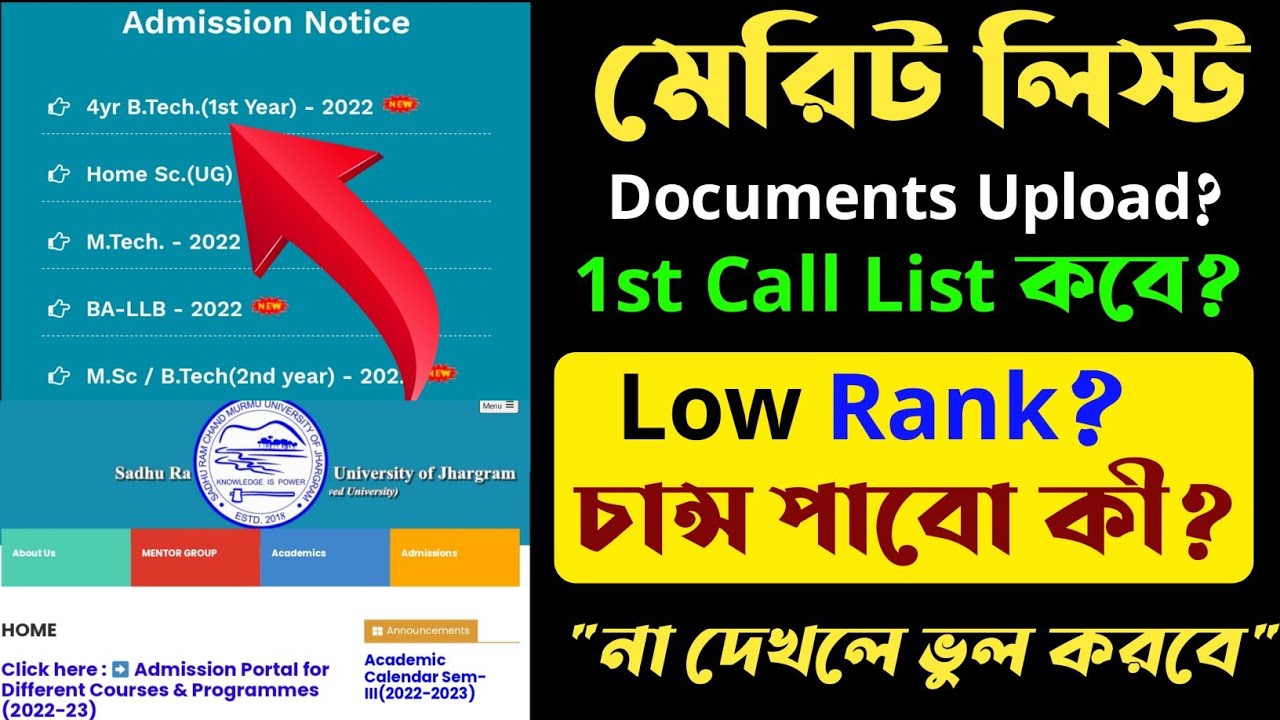 Calcutta University Pg Admission 2022। Calcutta University Pg Merit List 2022। Sadhu Ram Payment?