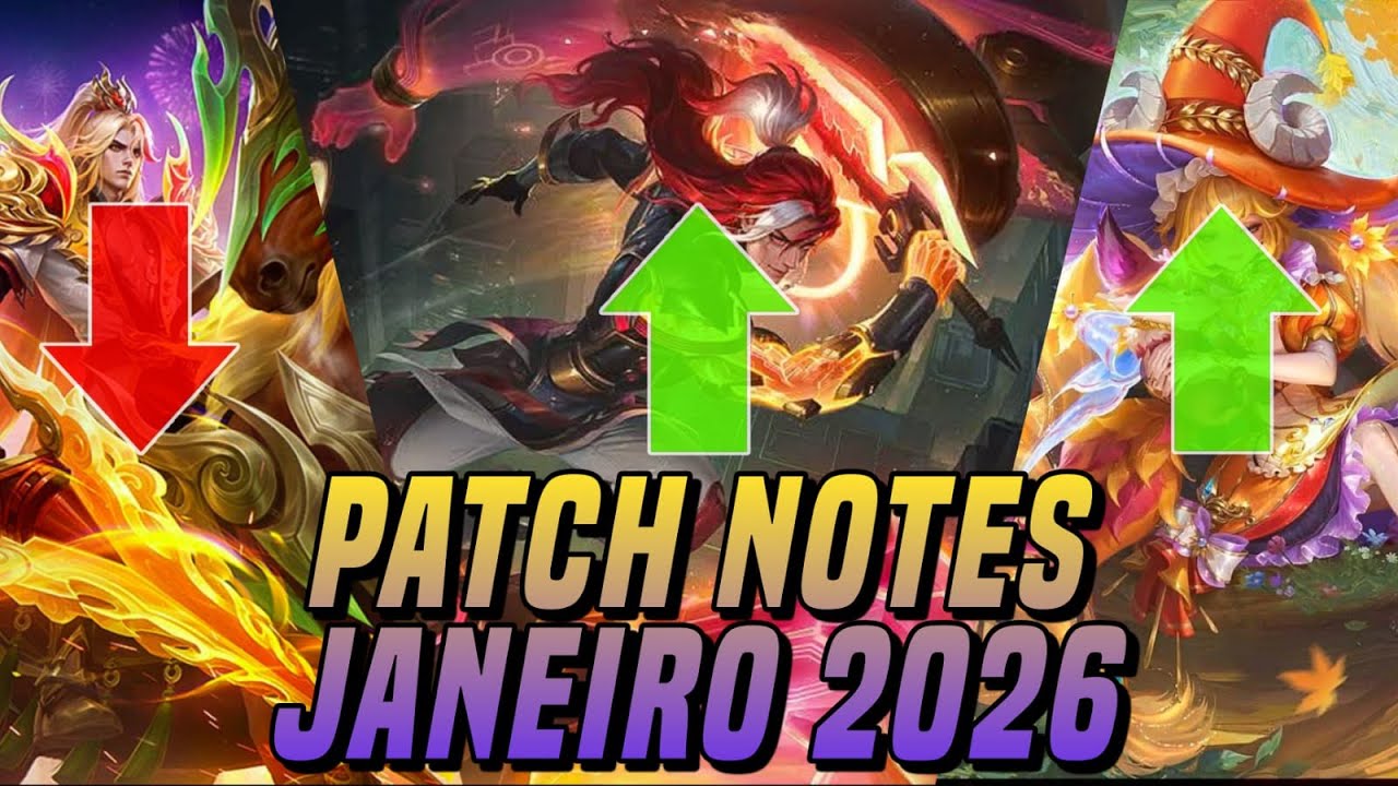 BUFF FLORYN, HANZO E LUKAS, NERF LEOMORD E CAÇADORA E MAIS!! | PATCH NOTES JANEIRO 2026 | MLBB