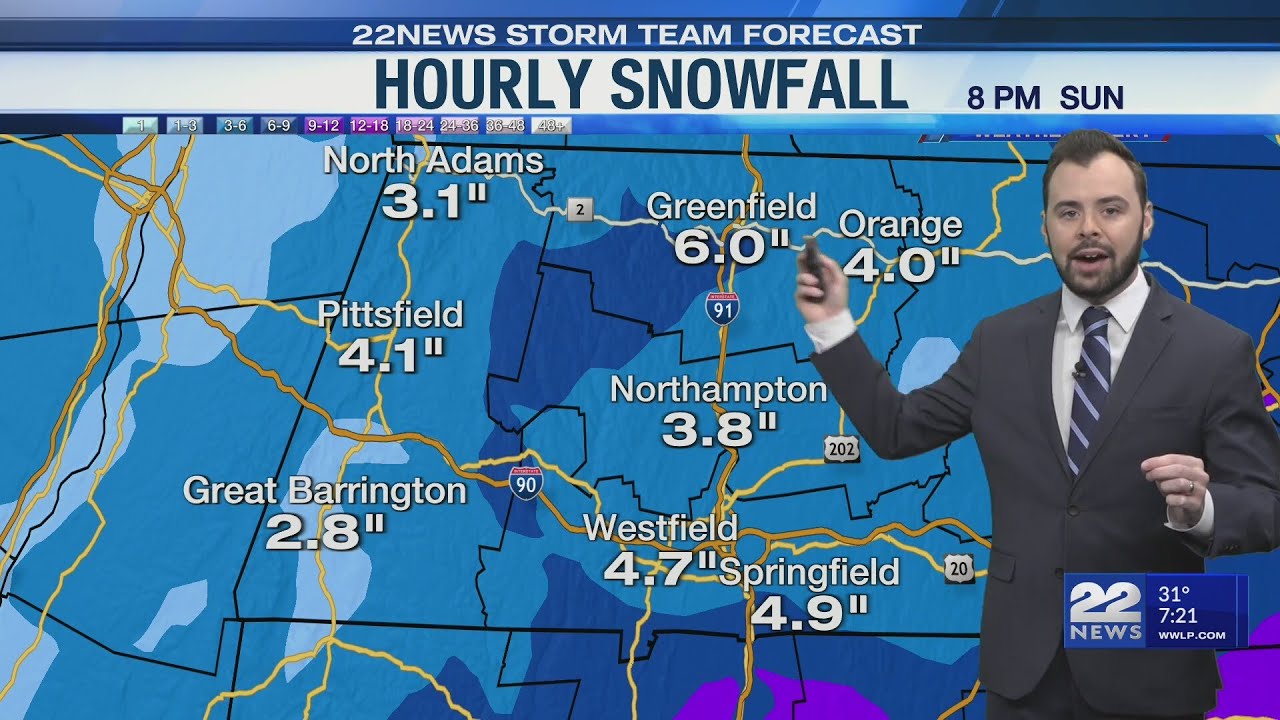 Winter Storm Warning in effect for western Massachusetts on Sunday