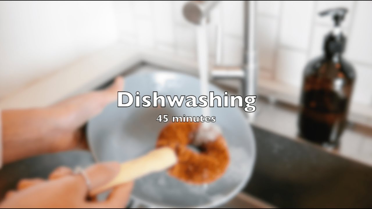Dish washing and kitchen sounds | 45 minutes - Revenge on noisy neighbors!