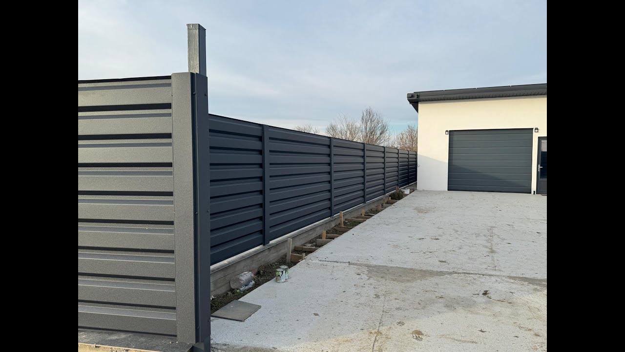 Pregatire #GARD cu stalpi din teava rectangulara + montaj tabla cutata #T35 dublu vopsit #FrescoDuo