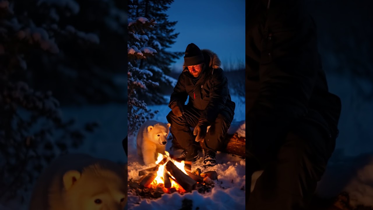 Polar Bear Cub Meets Human: Rare Heartwarming Scene 2