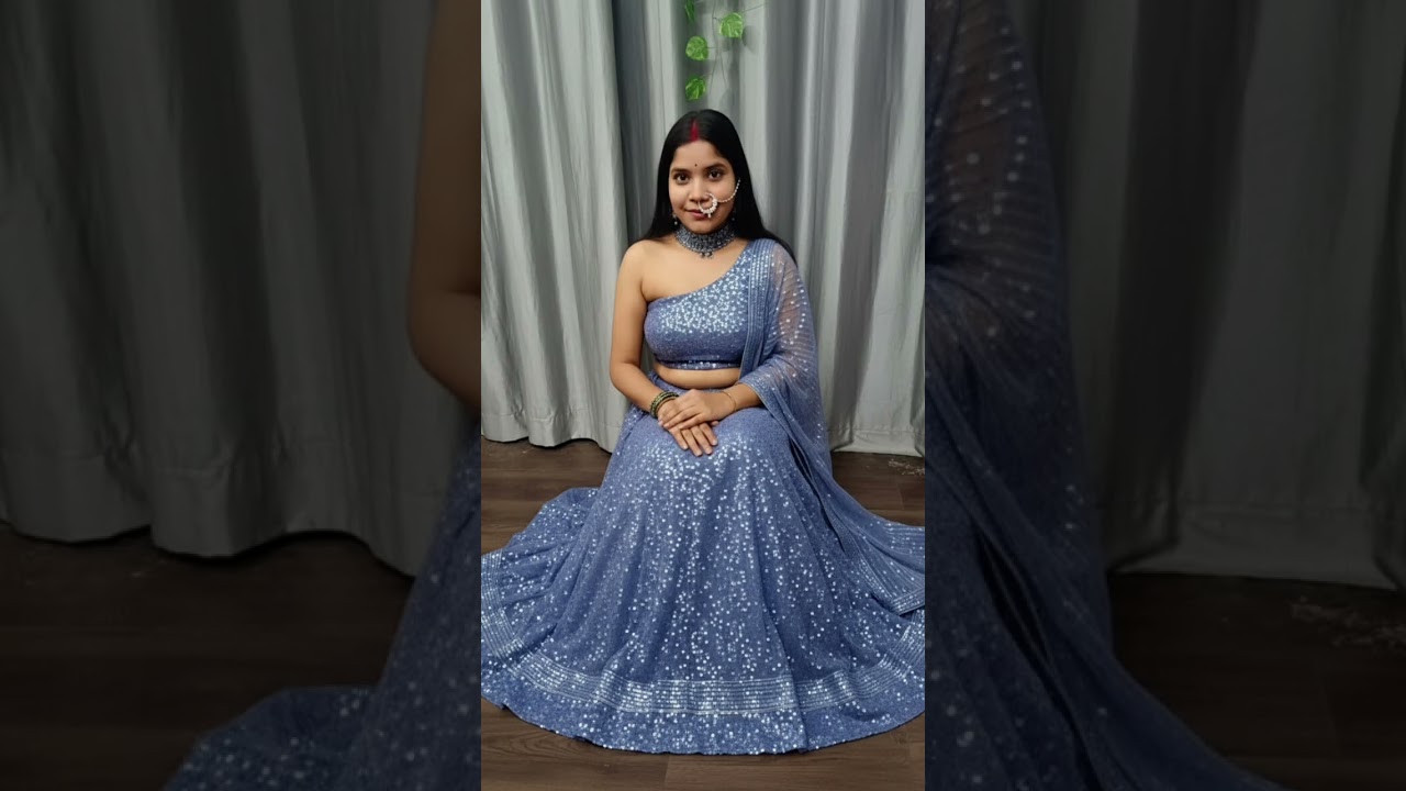 lavender colour lehenga 