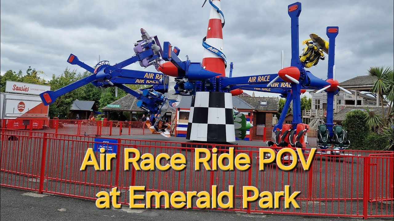 Air Race Flat Ride POV at Emerald Park, Ireland #themepark #rides #flatride