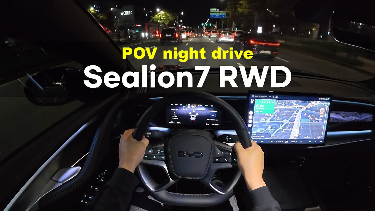 2025 BYD Sealion7 RWD POV night drive