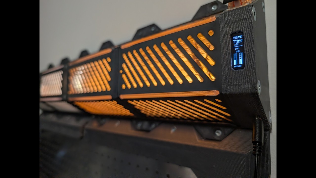 Cyberpunk room build - wall mounted glitchy lamp with OLED screen - Episode 3