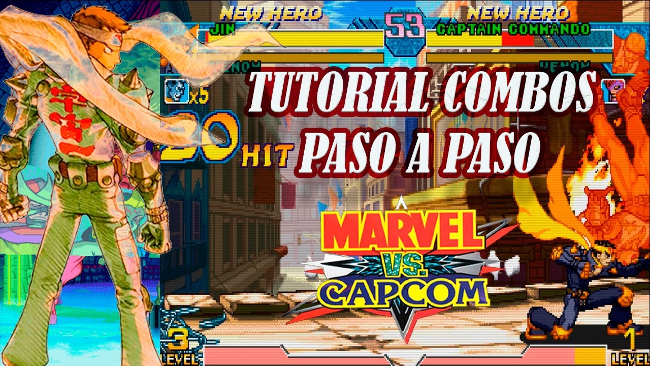 Jin Saotome combos  paso a paso - #marvel    vs #capcom    #fightcade2    #online