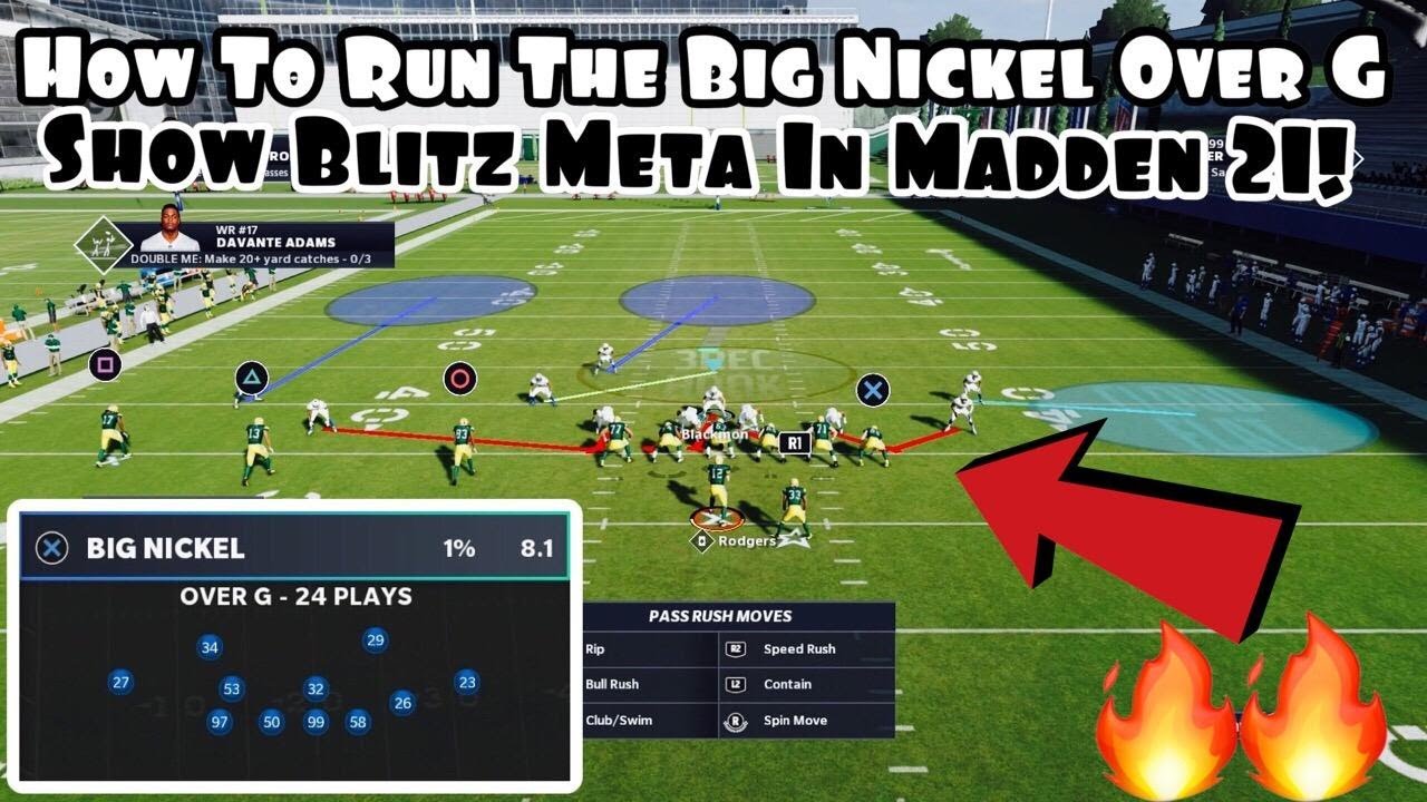 This Is How To Run The Big Nickel Over G Show Blitz Defense In Madden 21!
