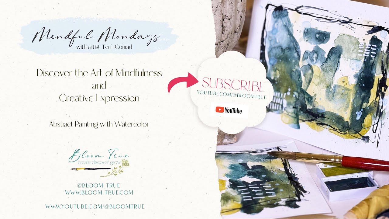 Art Meditation - Guided Watercolor Abstract Painting - Mindful Mondays with Terri Conrad