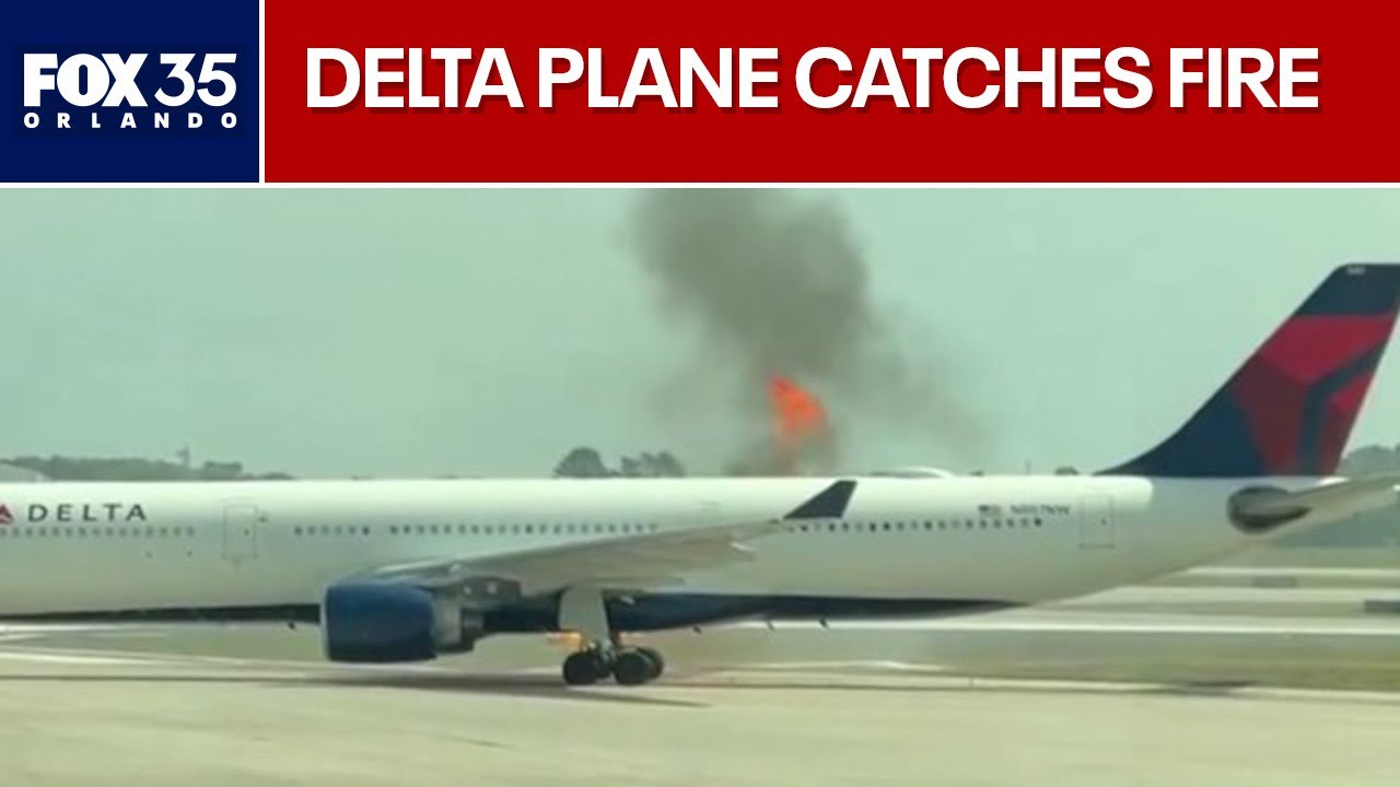 Delta plane catches fire, passengers evacuated at Orlando International Airport