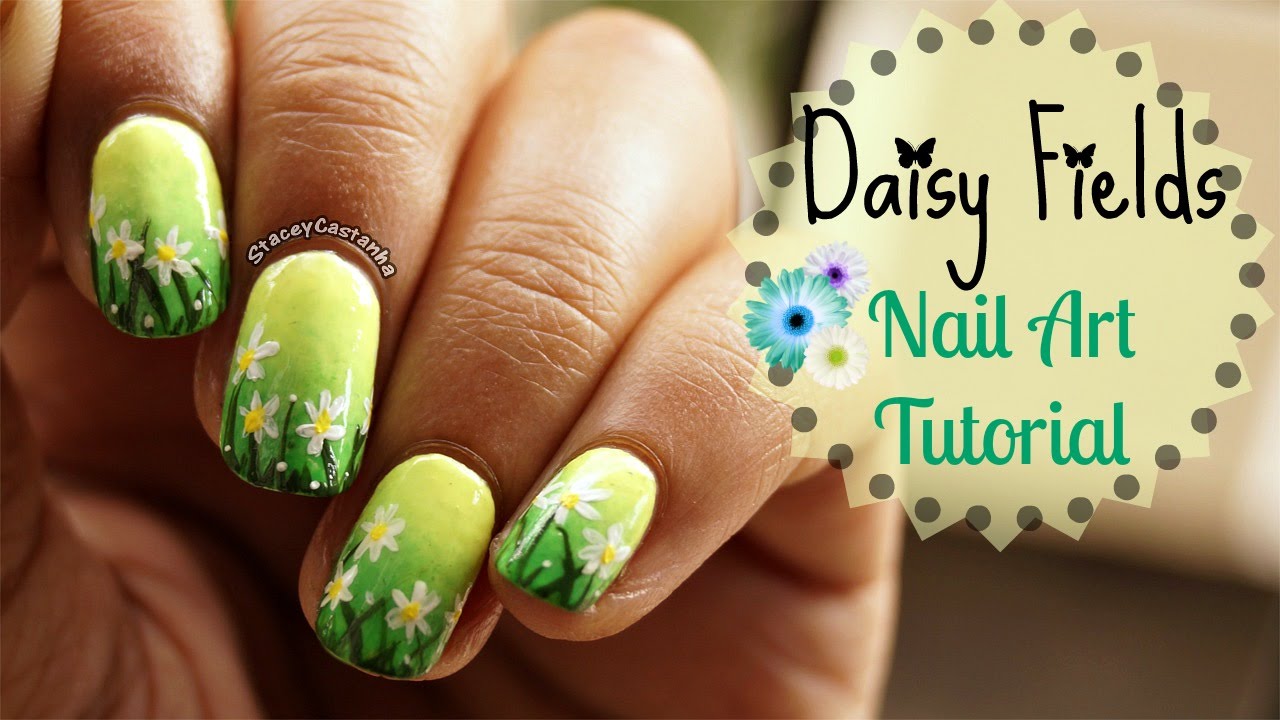Summer Scenery Nailart Tutorial | Daisy Field
