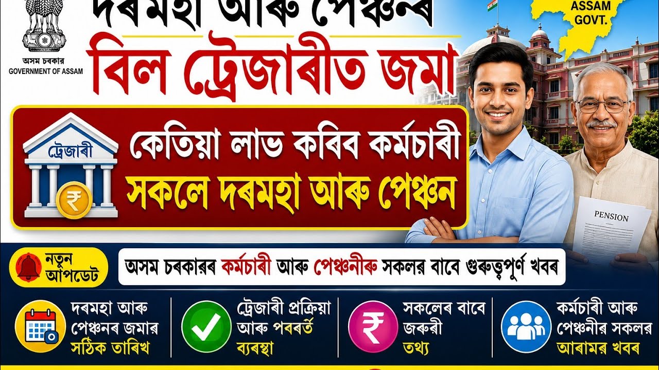 When salary and pension credited to assam govt employee and pensioners!
