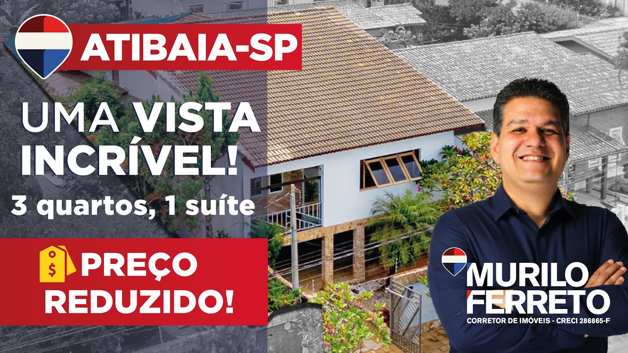 Tour completo pela casa com 3 dormitórios no Jardim do Lago em Atibaia.