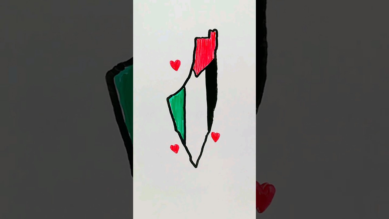 Draw Map of Palestine |free Palestine | 