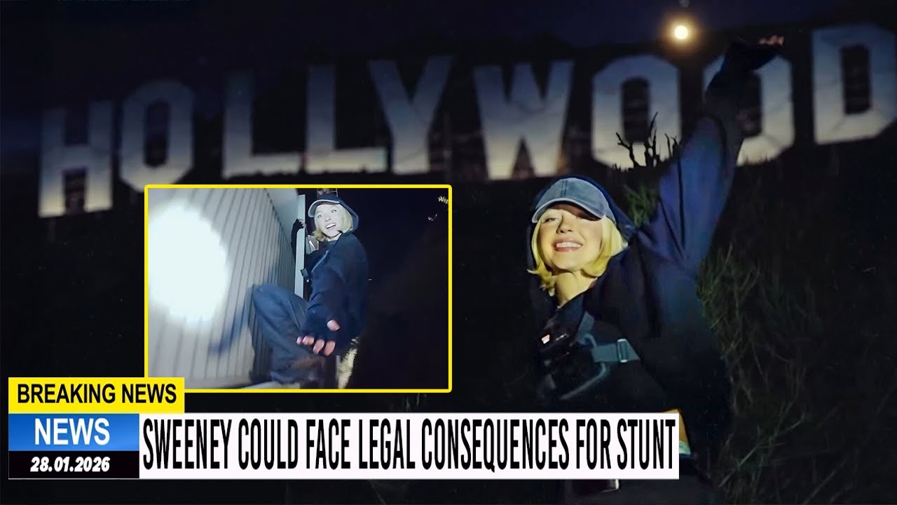 Sydney Sweeney COULD FACE Legal Consequences After Hanging Bras On The Hollywood Sign