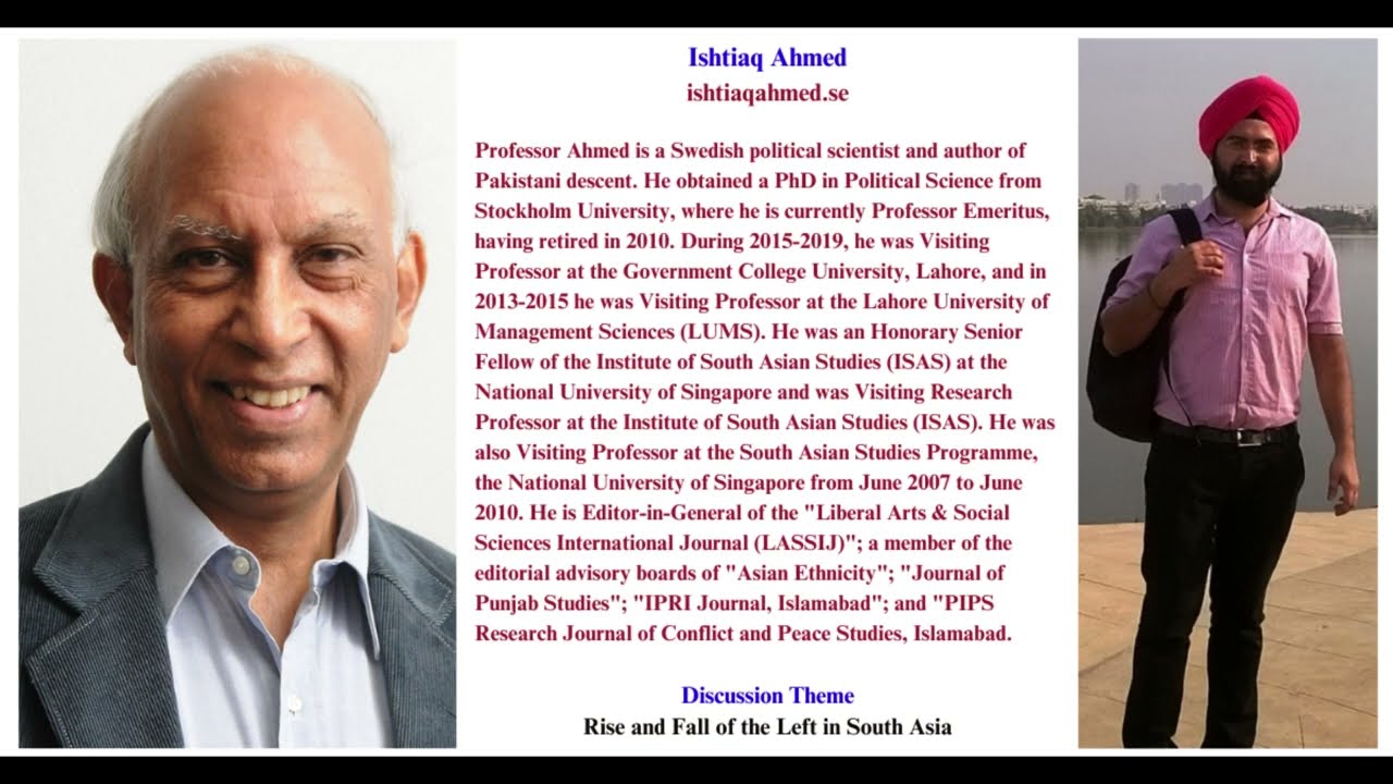 Podcast 10 - Professor Ishtiaq Ahmed at Stockholm, Sweden