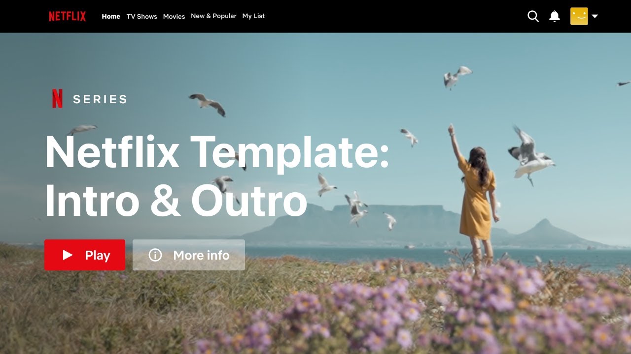 Netflix inspired intro and outro ending template | green screen 1080p download 2026