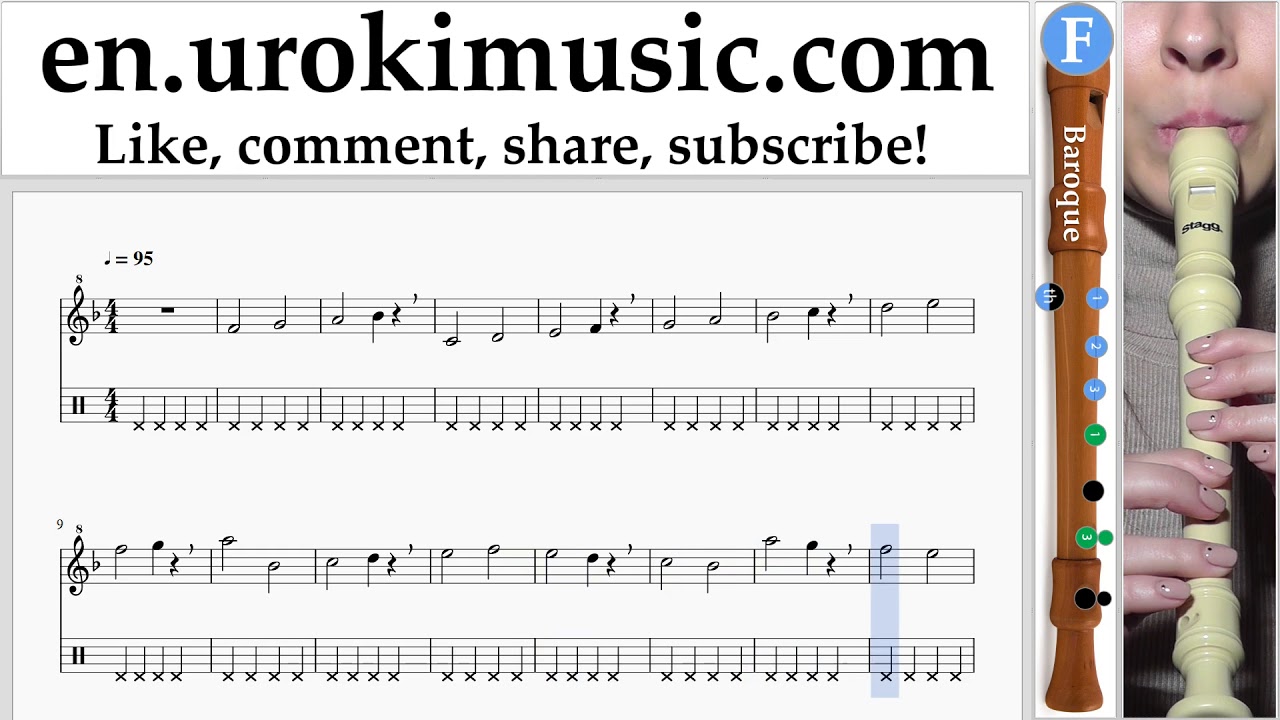Recorder lessons (B.) Carlos Vives, Sebastian Yatra - Robarte un Beso Sheet Music Tutorial Part#1