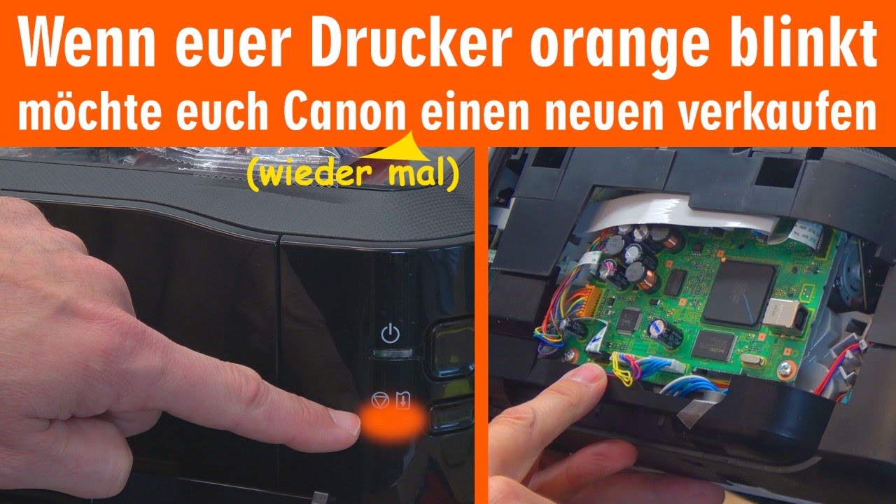 Canon möchte einen neuen Drucker verkaufen 🎁 wenn eure LEDs orange blinken