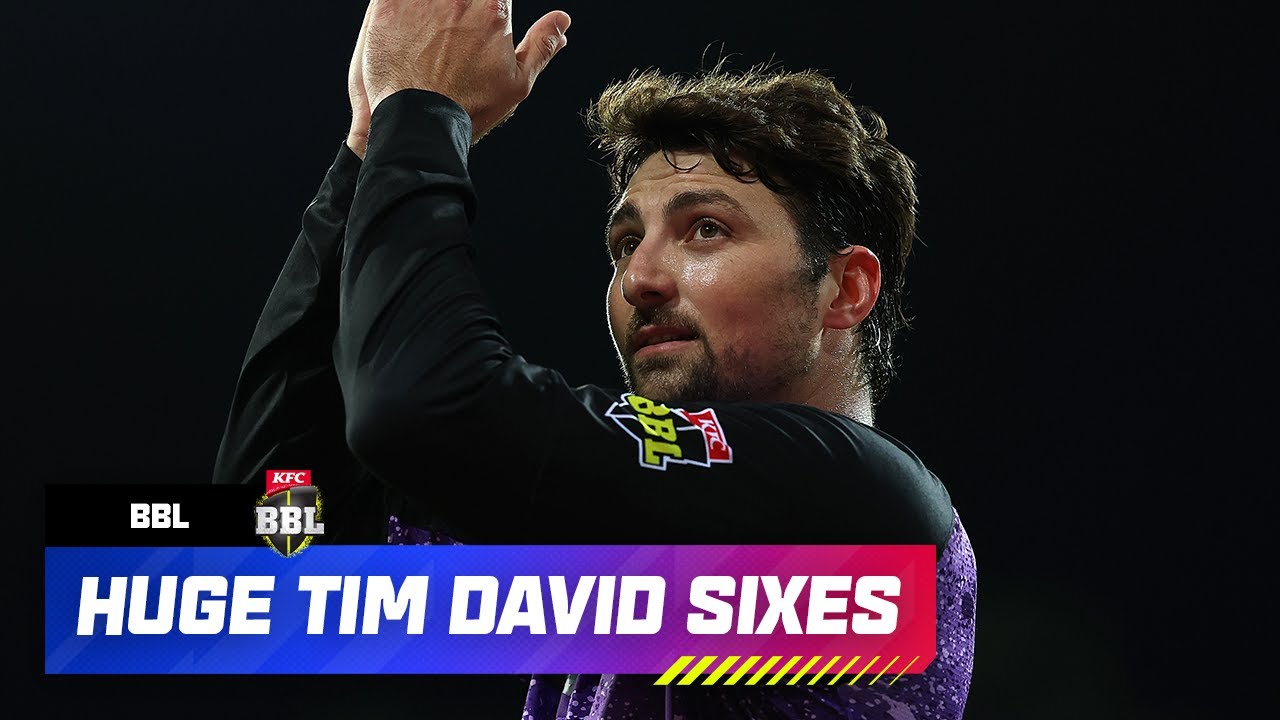 Tim David Hitting HUGE Sixes That Continually Get Bigger And Better | #BBL