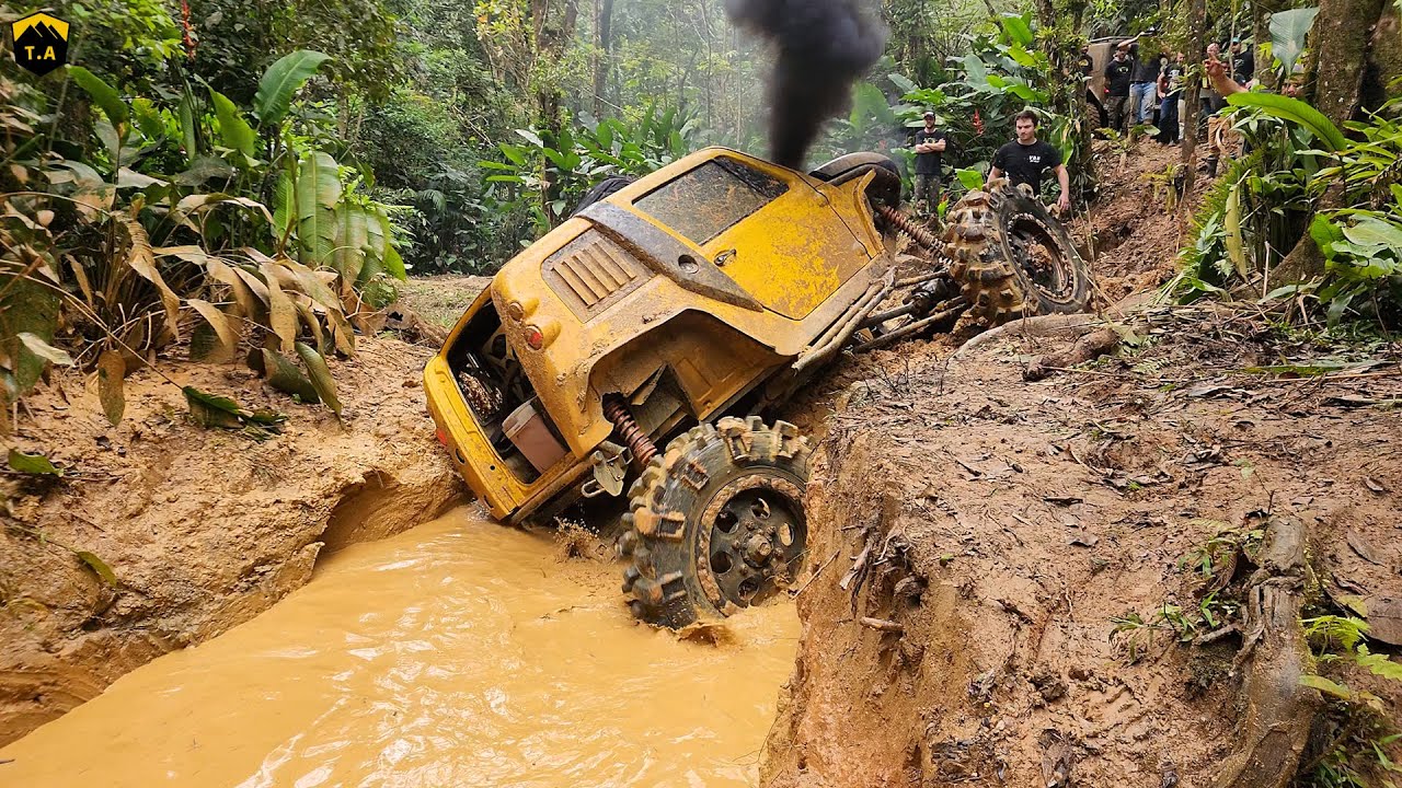 Trilha da RAIZ - Floresta Catarinense - Offroad EXTREMO - Toyota , Willys, Troller & Stark