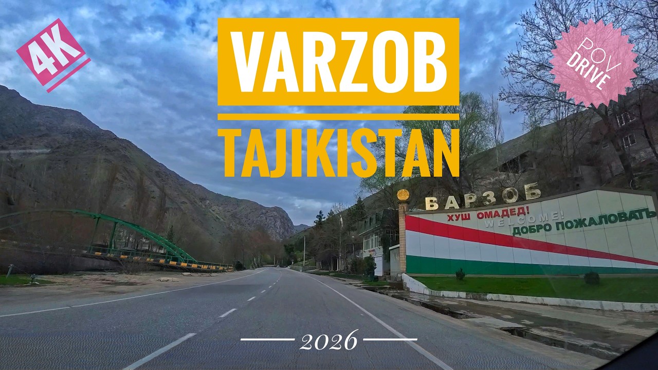 Relaxing POV Drive from Dushanbe to Varzob | Scenic Mountain Road | Tajikistan 🇹🇯 | 4K 60fps