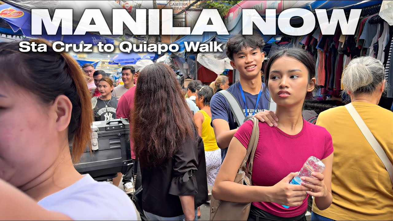 This is Quiapo Manila Philippines Now Walking Tour [4K]