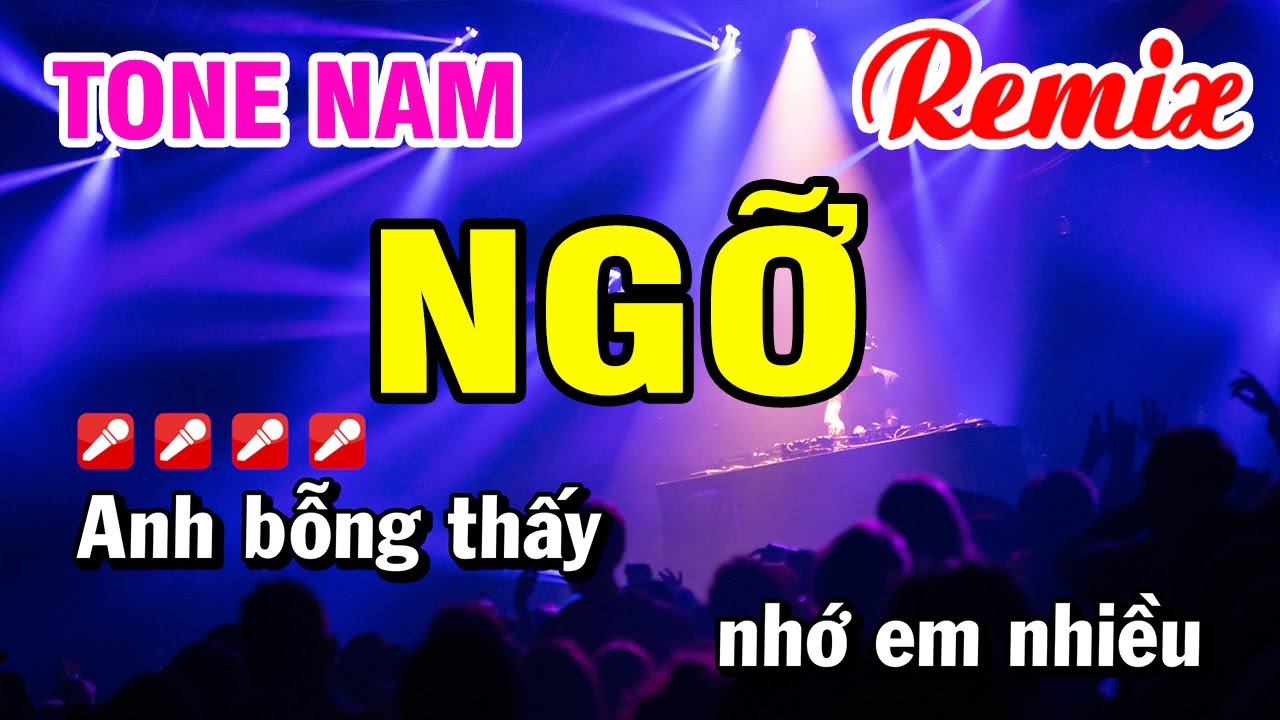 Karaoke Ngỡ Remix Nhạc Dựt ☞ Beat Hay Cực Bốc - Nhạc Sống Tone Nam | Hoài Phong Organ