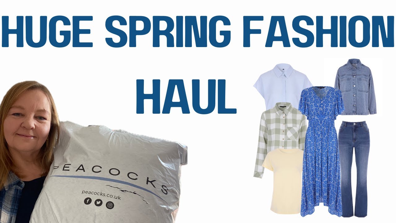 Huge PEACOCKS PLUS SIZE spring fashion haul. #over50lifestyle #springfashion #peacocks #haul