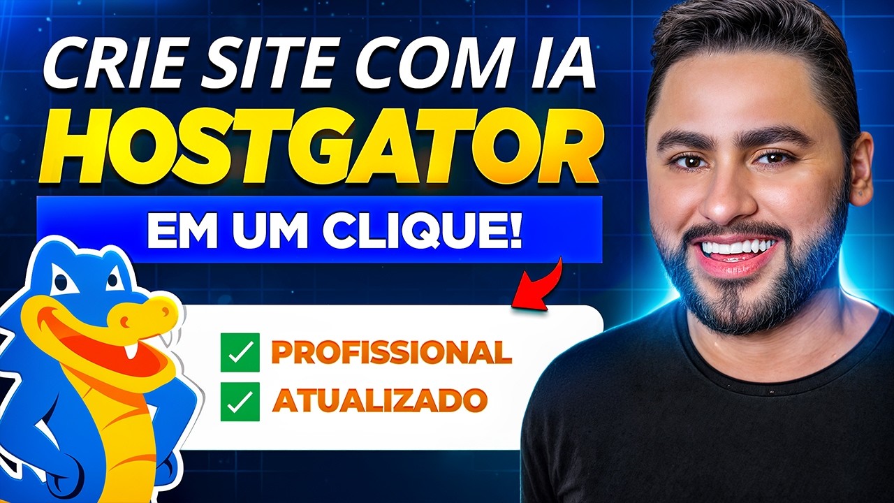 HOSTGATOR ATUALIZOU! Tutorial 100% Completo P/ CRIAR SITE COM IA (DOM&Iacute;NIO + HOSPEDAGEM + IA)