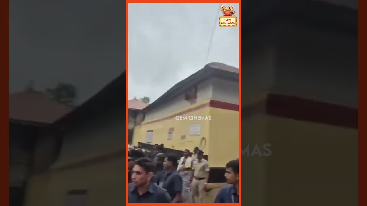 Tamil Nadu Chief Minister Vijay greets fans waiting outside the Kollur Sri Mookambika Devi Temple