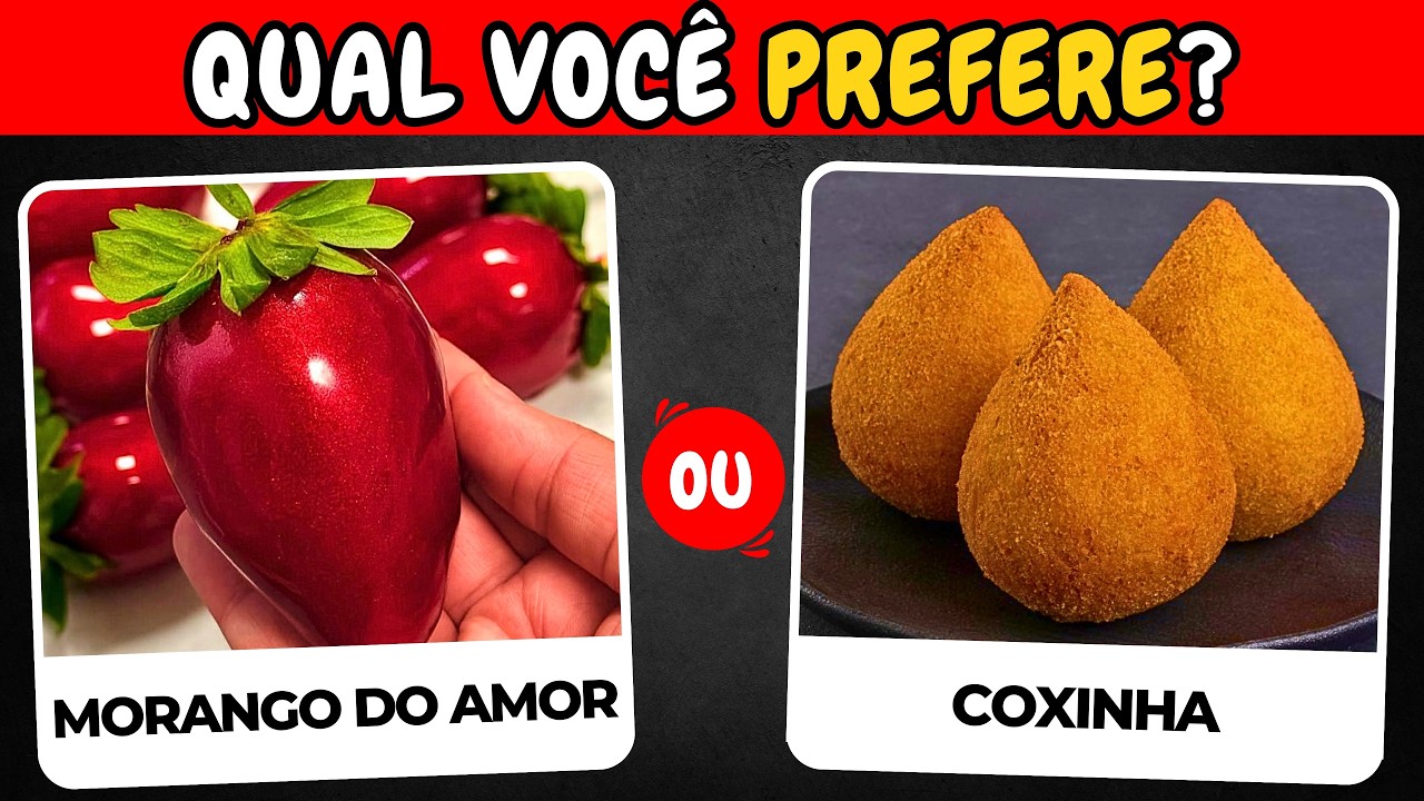 🍫 Qual Você Prefere: Doce ou Salgado? 🍟 - Desafio das Escolhas - Quiz Plus