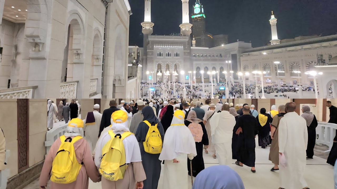 شاهد أجواء رمضانية في شارع التيسير وصلاة الفجر في المسجد الحرام 