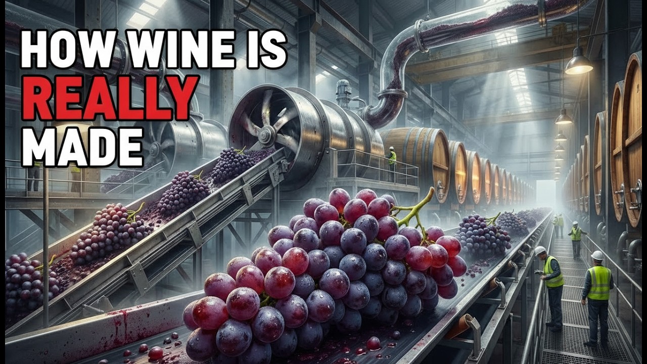 🍇 How Grapes Are Turned Into Wine Today 🍷 | 🏭 Inside a Modern
