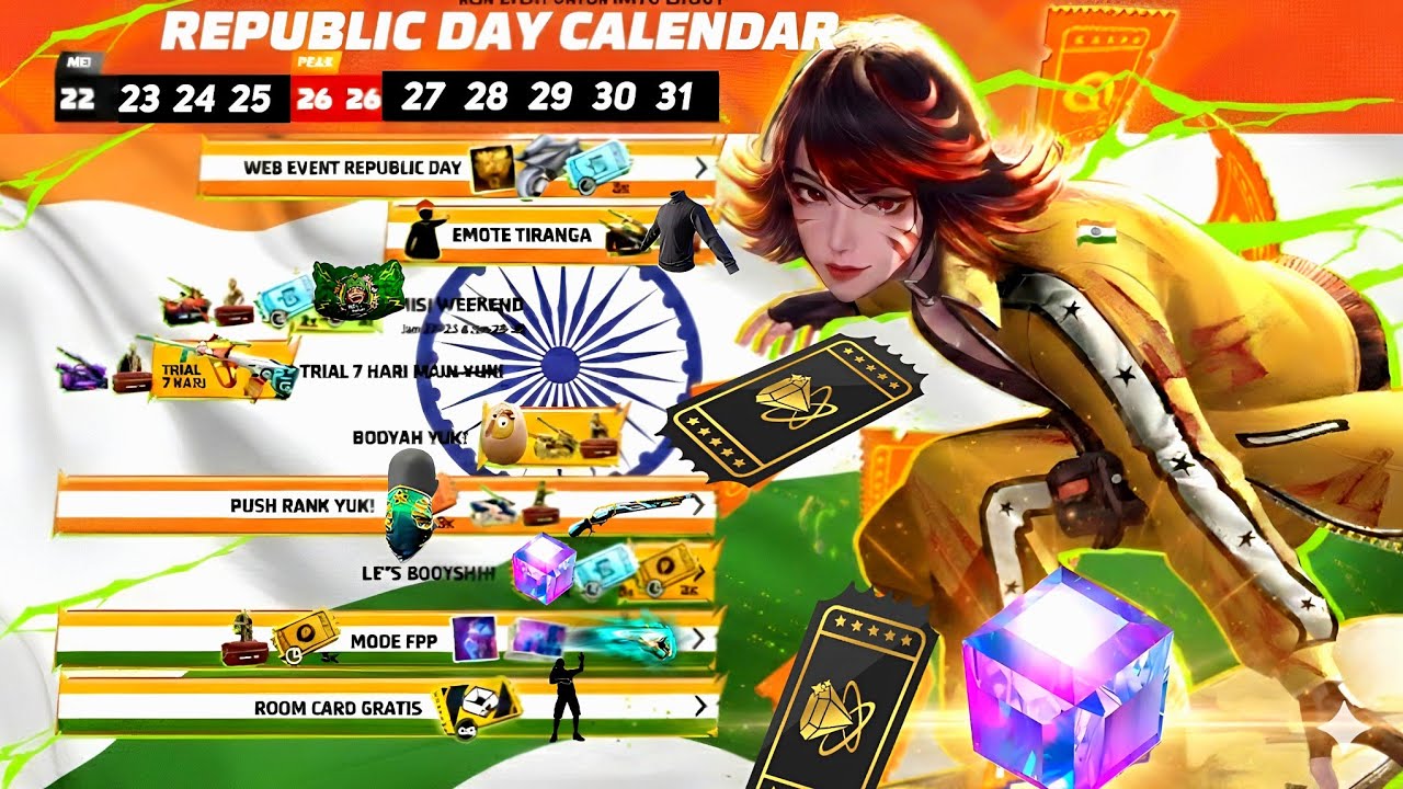 26 January Event Free Fire Rewards😱|FF NEW EVENT | FREE FIRE NEW EVENT|UPCOMING EVENTS IN FREE FIRE