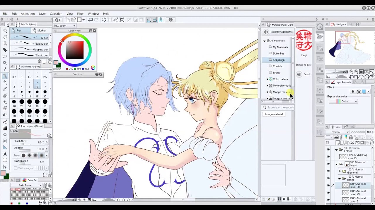 Sailor Moon and Prince Diamond Fanart Speedpaint