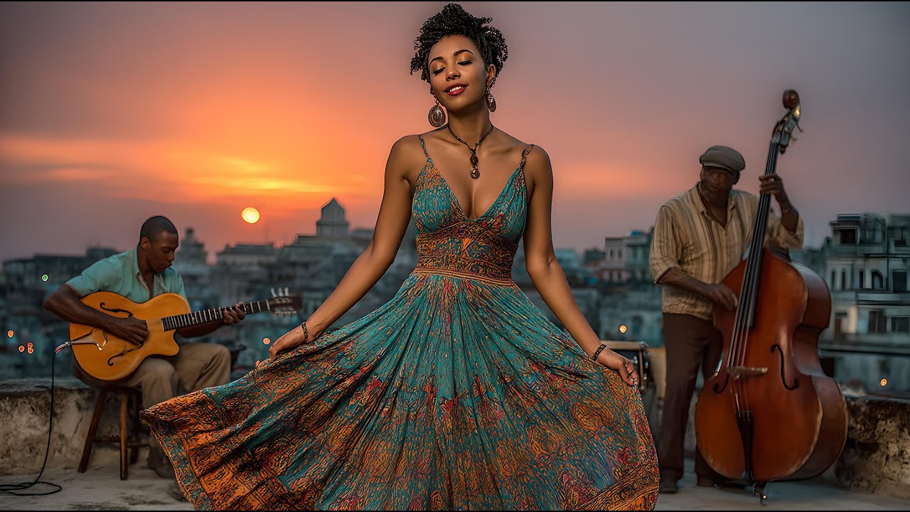 Vibrant Sunset Salsa Latin Music Urban Rooftop | Joyful Energy Live Acoustic Trio