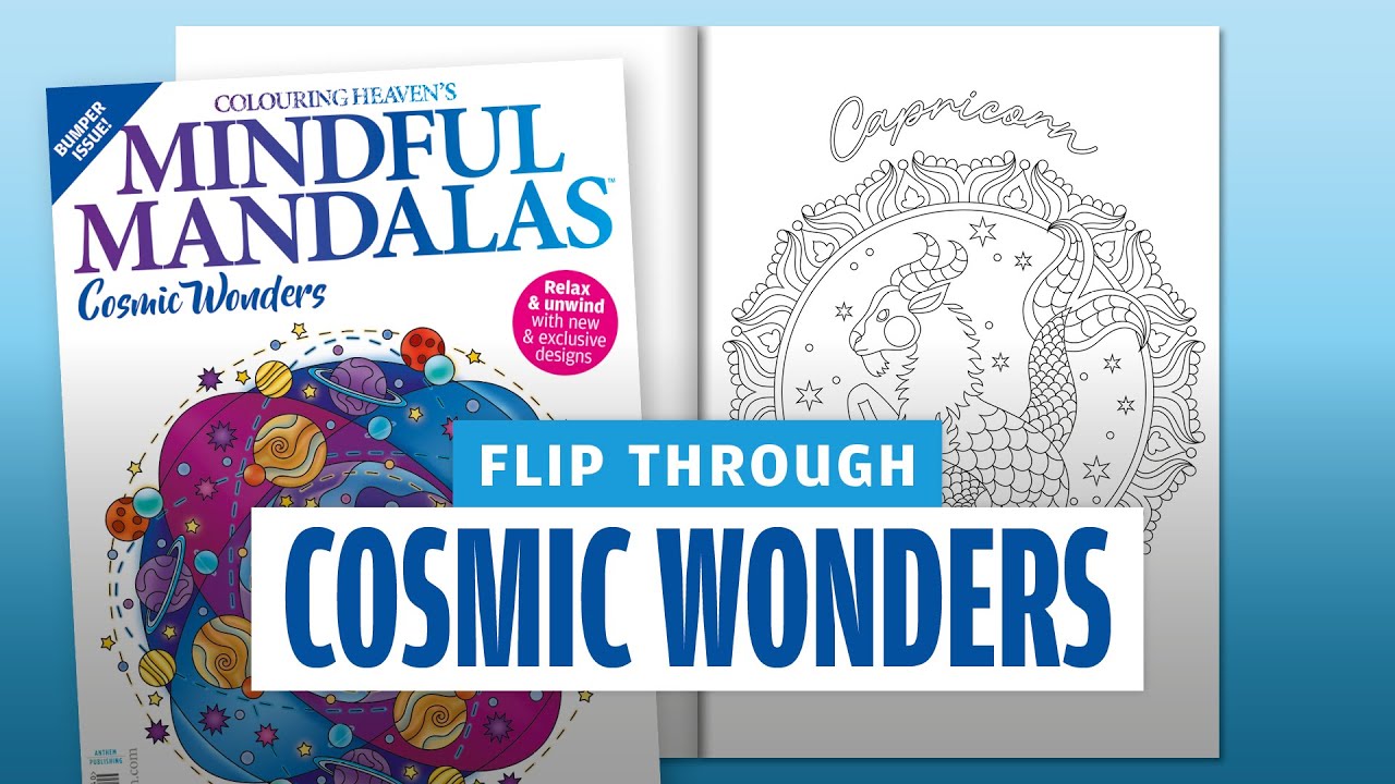COSMIC WONDERS colouring flip through | Mindful Mandalas #40 | Only Human Art