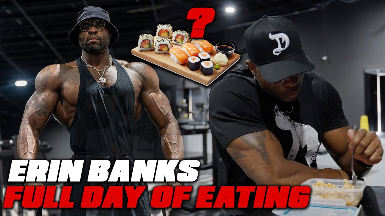 ERIN BANKS FULL DAY OF EATING | MEN'S PHYSIQUE ATHLETE GROCERY HAUL | IS THERE A CHEAT MEAL?